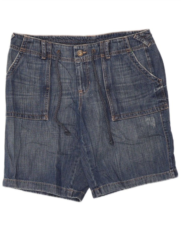 Shorts jeans feminino Eddie Bauer US 12 grande W36 algodão azul