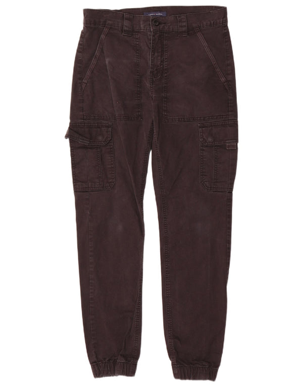 Calça cargo masculina Tommy Hilfiger Joggers W29 L30 algodão marrom