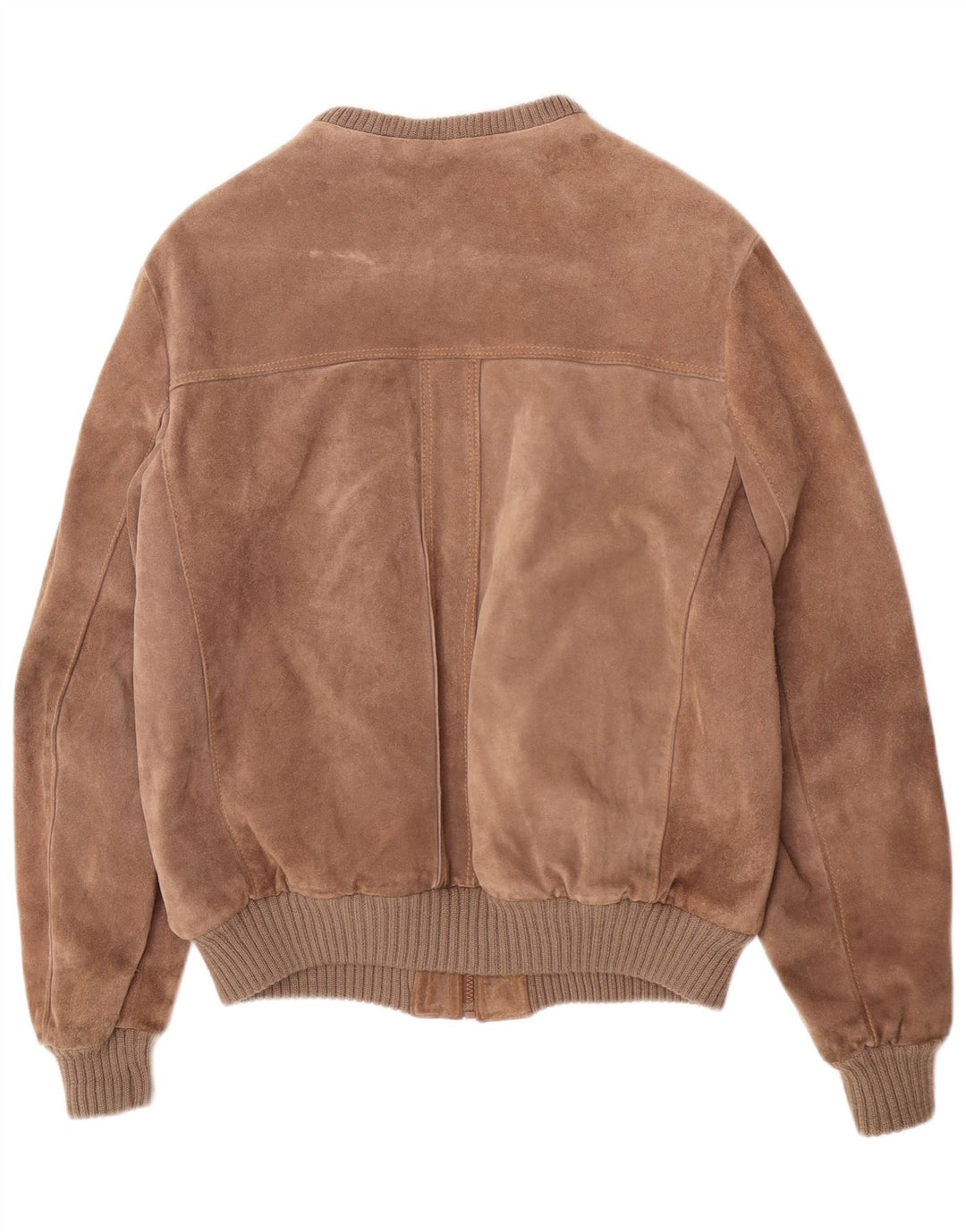 Jaqueta bomber masculina vintage de camurça UK 38 marrom médio
