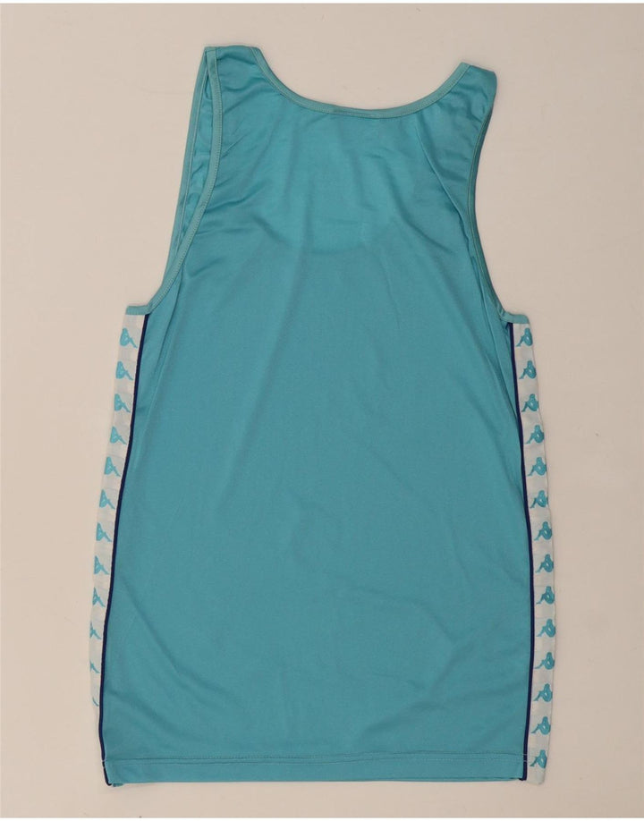 Colete gráfico masculino KAPPA Top IT 46 pequeno azul colorblock poliamida