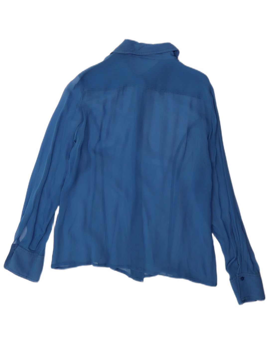 Blusa feminina vintage UK 14 grande azul
