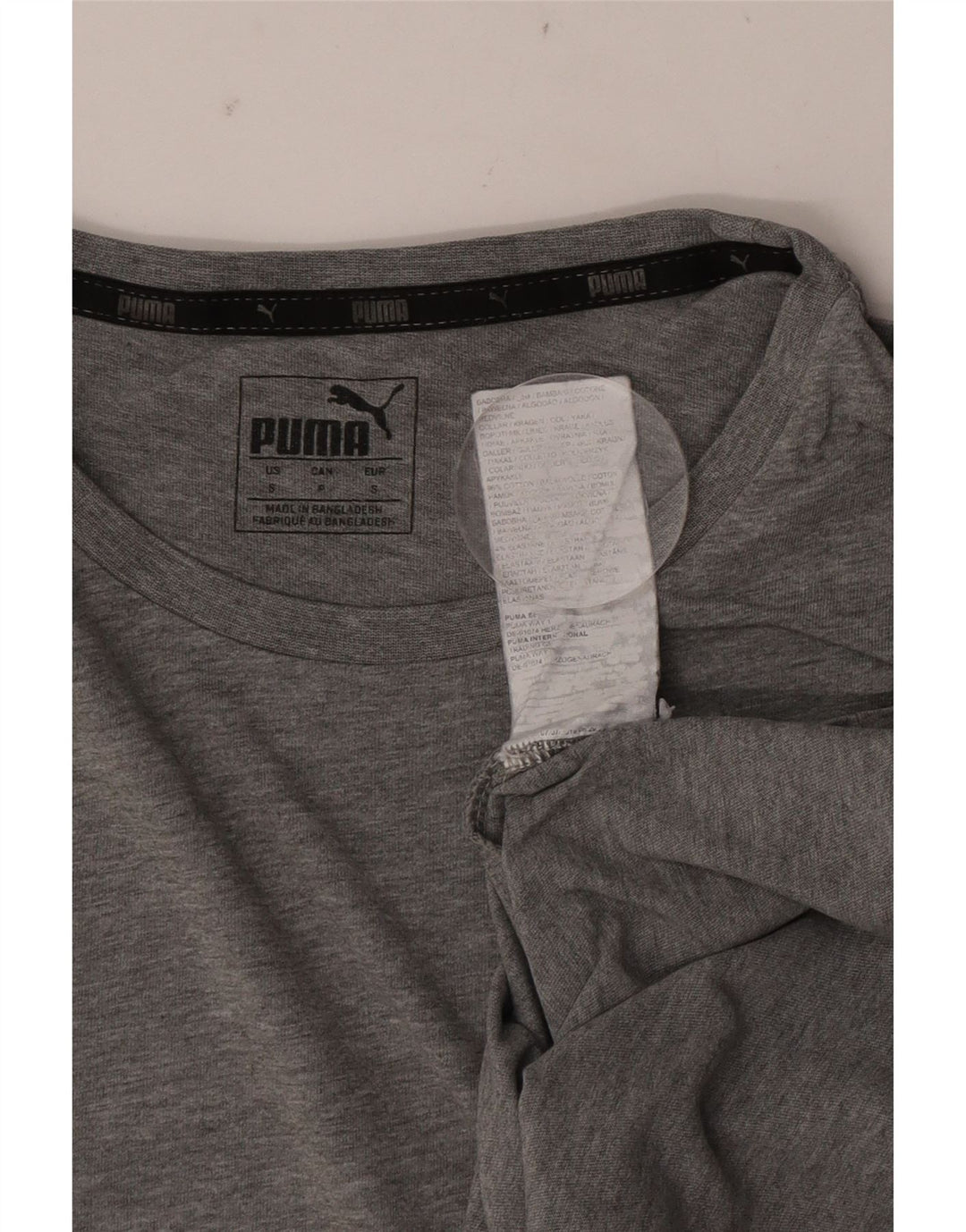 Puma Camiseta Masculina Top Pequeno Algodão Cinza