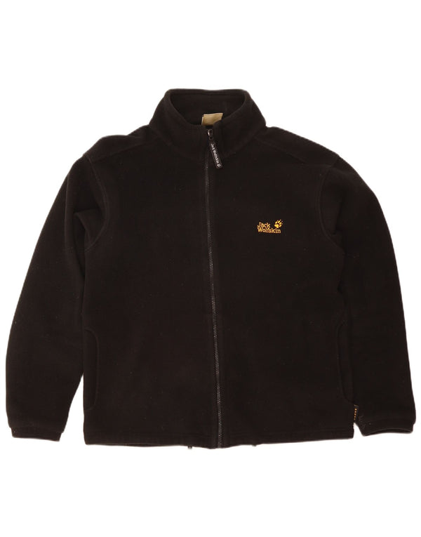 Jaqueta de lã masculina Jack Wolfskin Reino Unido 36/38 poliéster preto médio