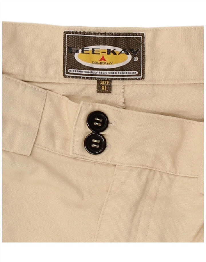 VINTAGE Mens Cargo Shorts XL W36  Beige Cotton Vintage Vintage and Second-Hand Vintage from Messina Hembry 