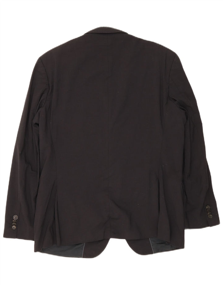 Jaqueta blazer masculina Hugo Boss com 2 botões UE 54 2XL lã virgem azul marinho