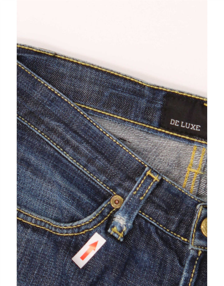 Calça jeans reta feminina Roy Rogers W29 L31 algodão azul
