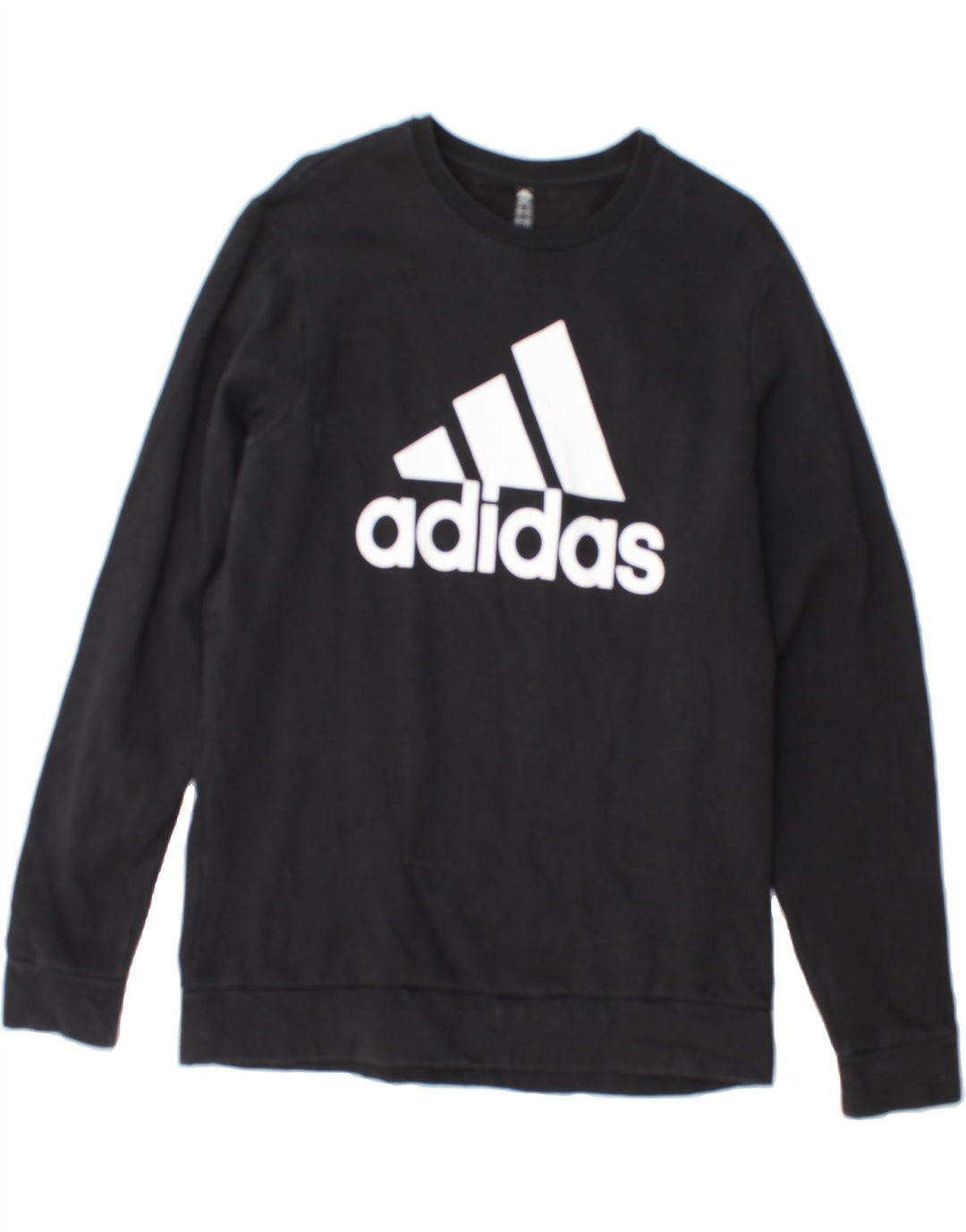 ADIDAS Mens Graphic Sweatshirt Jumper Large Black Vintage Adidas and Second-Hand Adidas from Messina Hembry 