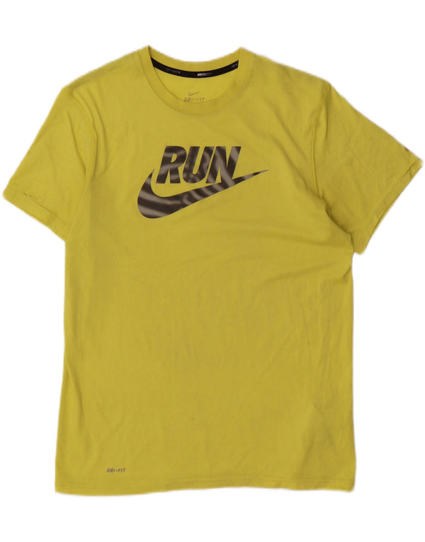 Camiseta Nike Masculina Dri Fit Graphic Top Médio Poliéster Amarelo