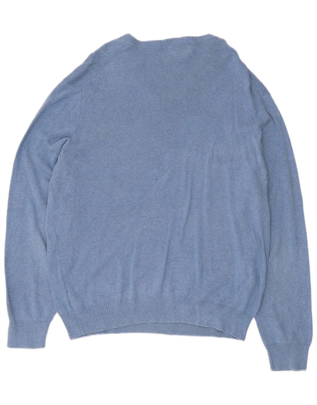 Suéter masculino Calvin Klein com decote em V grande algodão azul