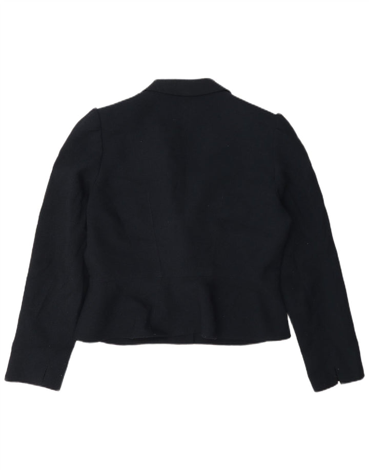 Jaqueta blazer feminina Hobbs com 2 botões Reino Unido 14 grande poliéster azul marinho