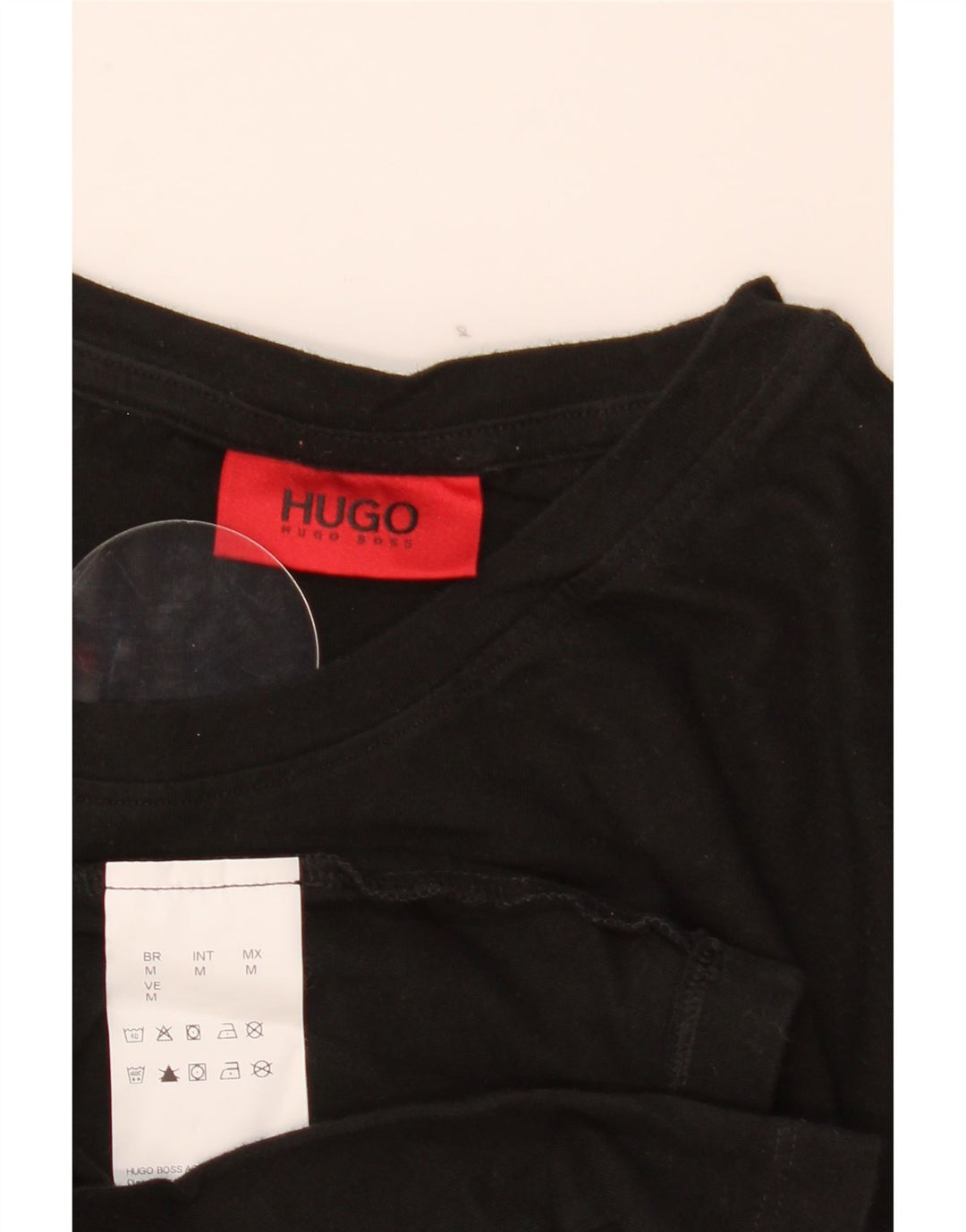 Camiseta masculina Hugo Boss Top médio algodão preto