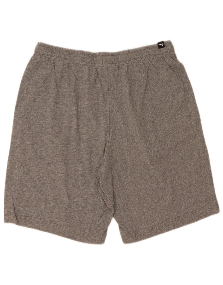 Shorts esportivos masculinos Puma médio cinza algodão