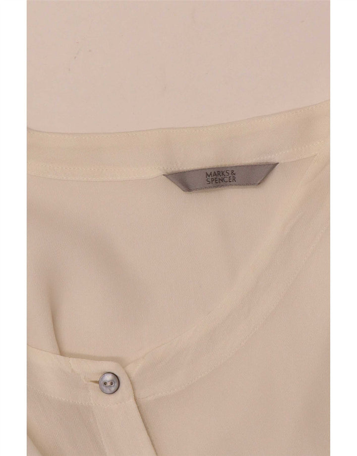 Blusa feminina Marks & Spencer UK 16 grande branca