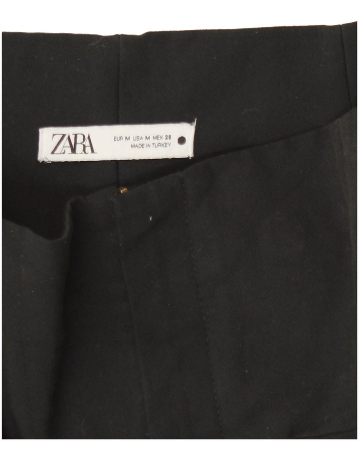 Zara Calça feminina casual slim média W28 L28 preta
