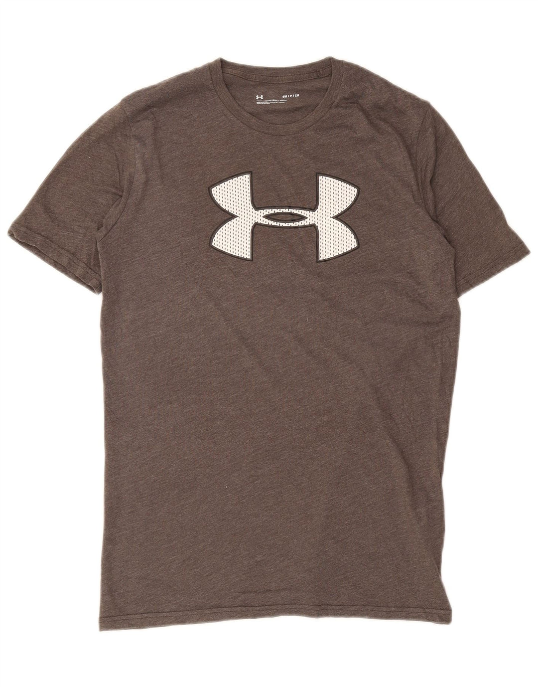 Under Armour Camiseta masculina gráfica top pequeno algodão cinza