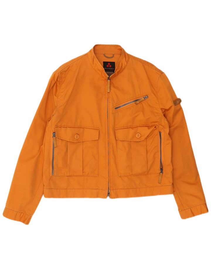 Jaqueta bomber masculina PEUTEREY Reino Unido 40 grande algodão laranja