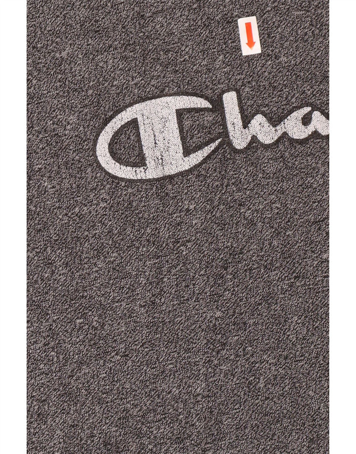 Camiseta gráfica masculina Champion cinza médio manchado