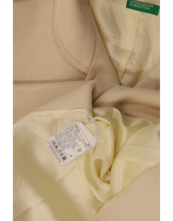 Sobretudo feminino Benetton IT 44 médio off white lã