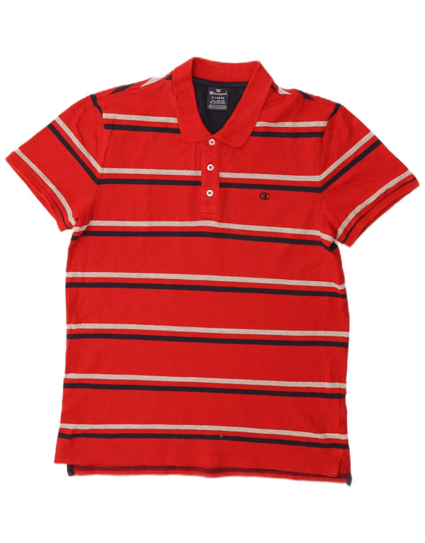 Camisa polo masculina Champion XL listrada vermelha