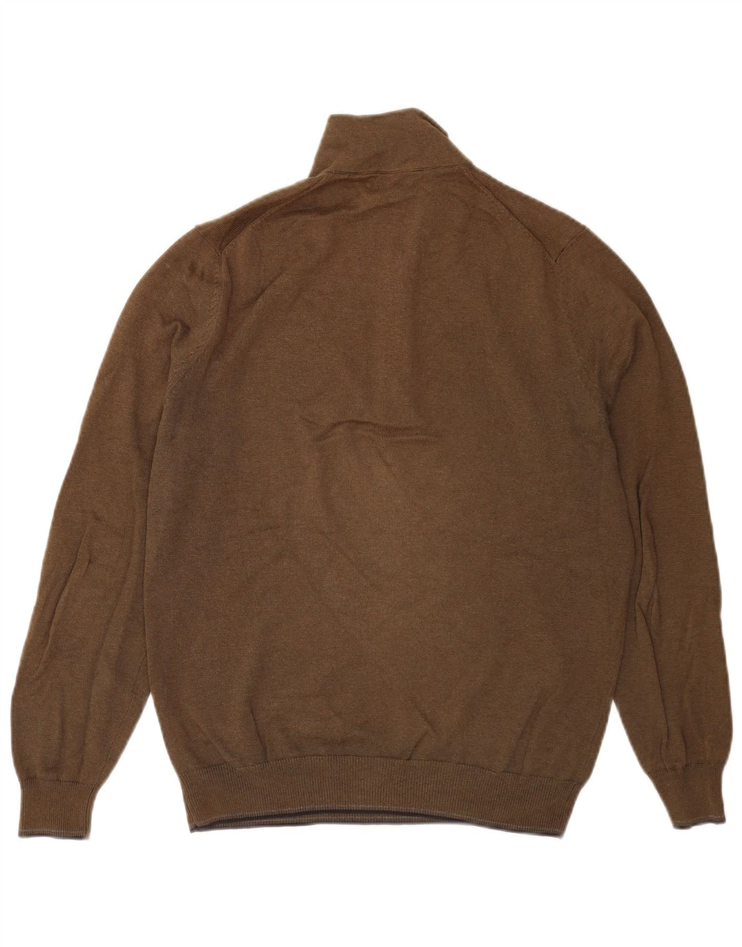Suéter masculino Massimo Dutti com zíper e gola média cáqui