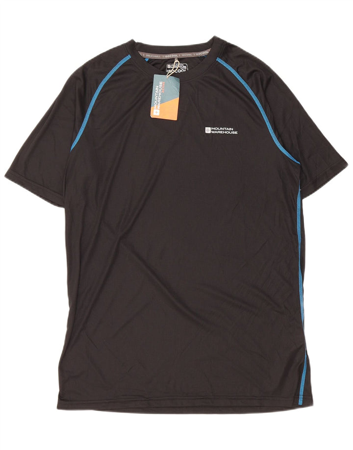 Camiseta masculina Mountain Warehouse poliéster preto médio