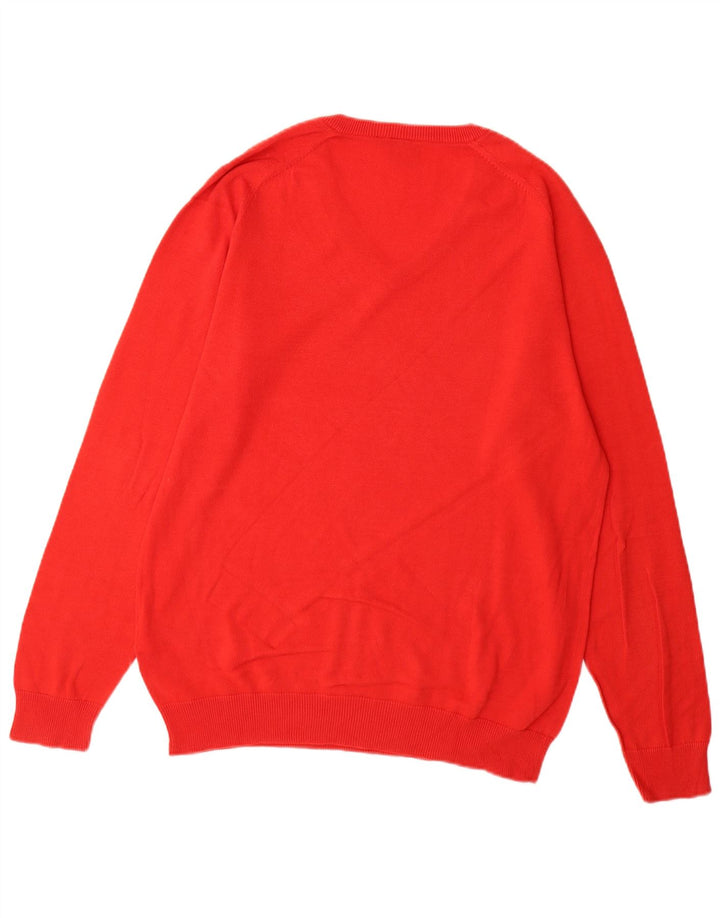 Suéter masculino Carhartt com decote em V grande algodão vermelho