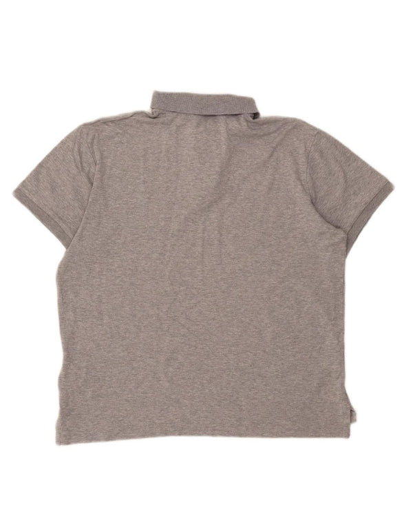 POLO RALPH LAUREN Camisa polo masculina personalizada slim fit algodão cinza médio