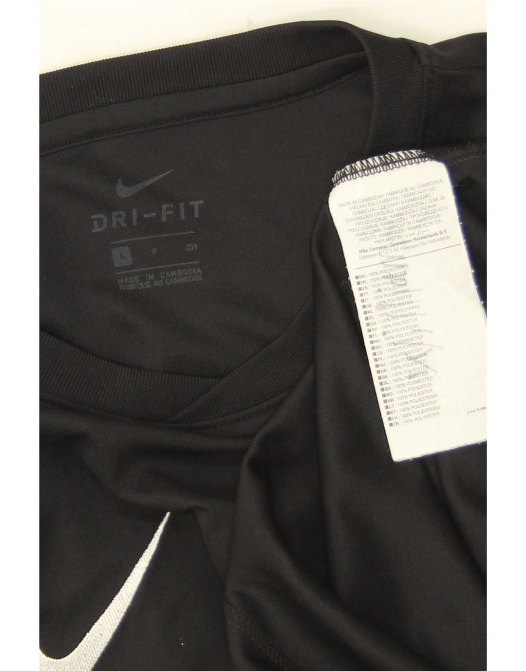 Camiseta Nike Masculina Dri Fit Top Pequeno Poliéster Preto