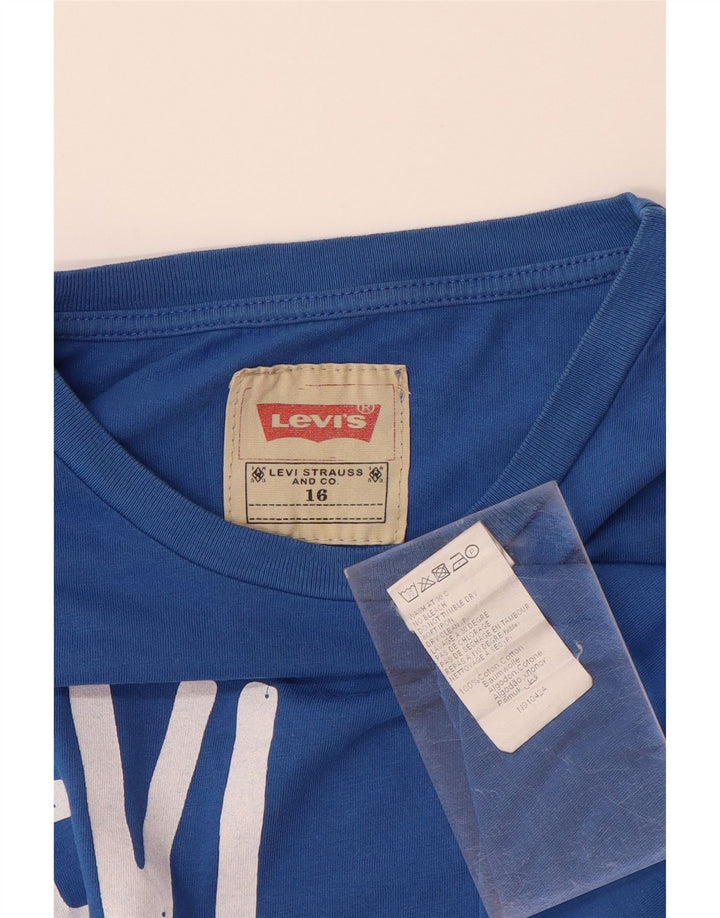 Camiseta gráfica LEVI'S Boys 15-16 anos algodão azul