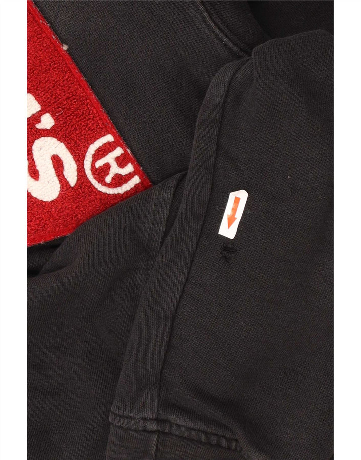 Moletom com capuz gráfico masculino Levi's médio preto algodão