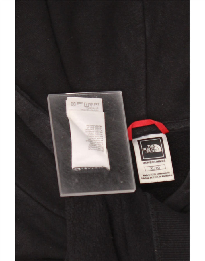 THE NORTH FACE Mens Graphic Hoodie Jumper XL Algodão Preto