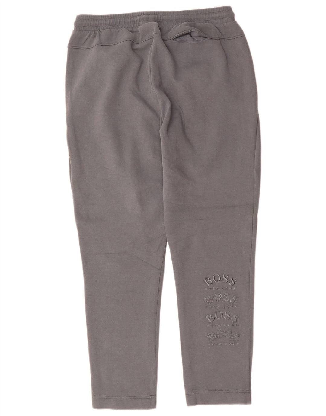 Calça de treino masculina Hugo Boss com estampa gráfica grande de algodão cinza