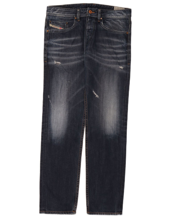 Diesel Masculino Braddom Regular Carrot Slim Jeans W33 L32 Azul Algodão