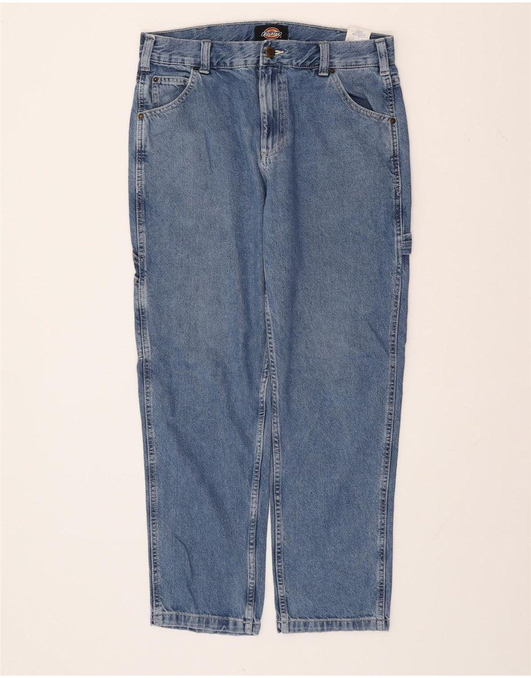 DICKIES Mens Cargo Tapered Jeans W32 L30 Azul Algodão