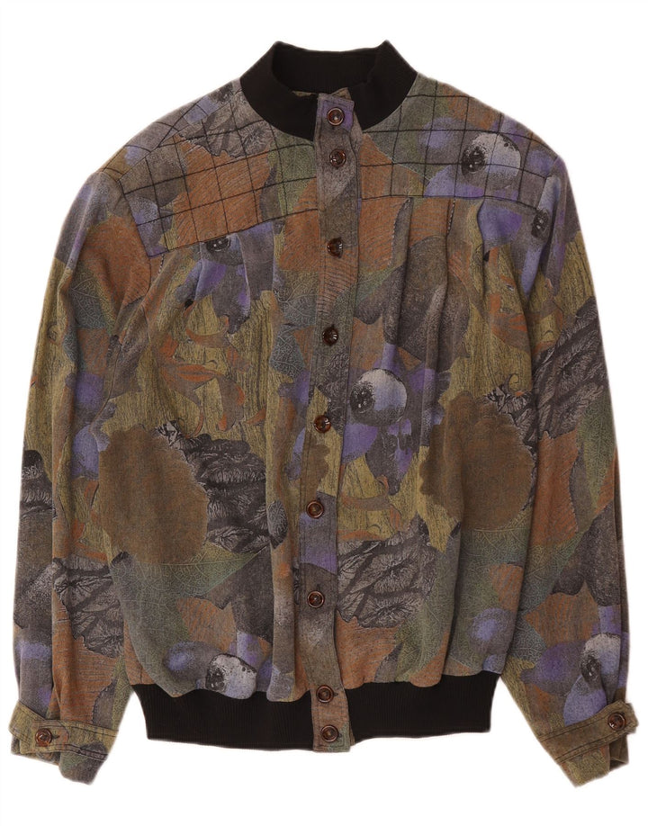 Jaqueta bomber feminina Mario Pucci Cecconi IT 44 média multicolorida floral