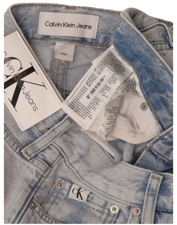 Calvin Klein Jeans masculino desgastado slim W30 L33 azul algodão