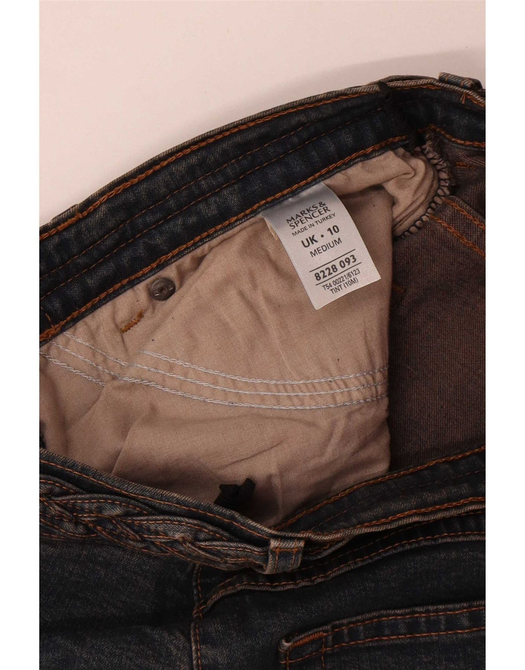 Calça jeans feminina Marks & Spencer Bootcut Reino Unido 10 pequena W28 L30 azul marinho