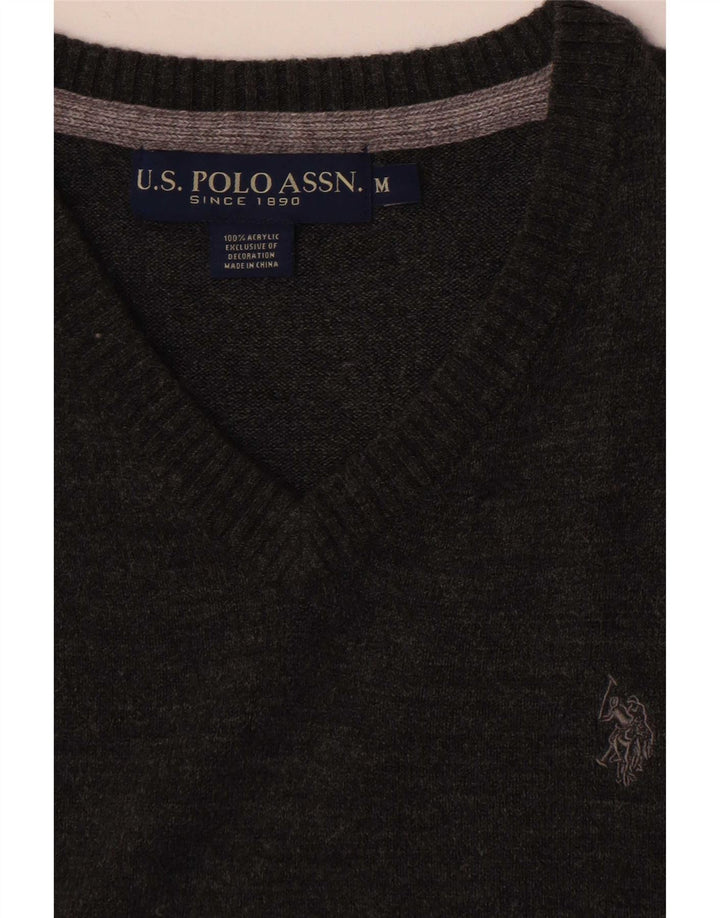 US Polo Assn. Colete masculino regata cinza médio acrílico