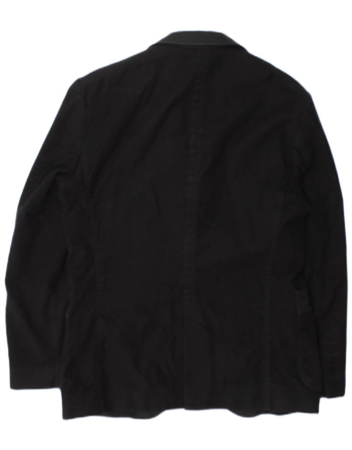 Jaqueta Blazer Masculina Hugo Boss com 3 Botões IT 48 Algodão Preto Médio