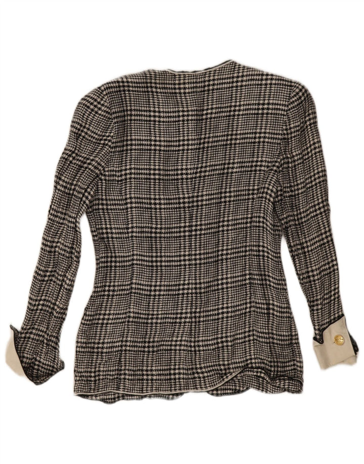 Suéter cardigã feminino Roccobarocco IT 44 médio preto Houndstooth