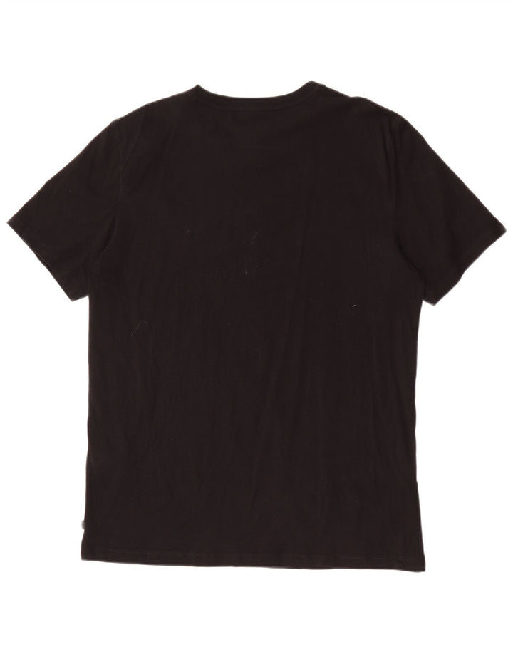 Camiseta gráfica masculina Ted Baker tamanho superior 3 algodão preto médio
