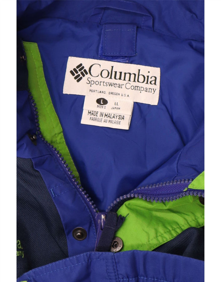 Columbia Mens Bugaboo Rain Jacket UK 40 grande bloco colorido azul
