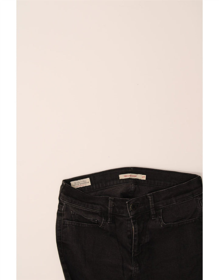 LEVI'S Womens 710 Super Skinny Jeans  W27 L28 Grey Cotton Vintage Levi's and Second-Hand Levi's from Messina Hembry 