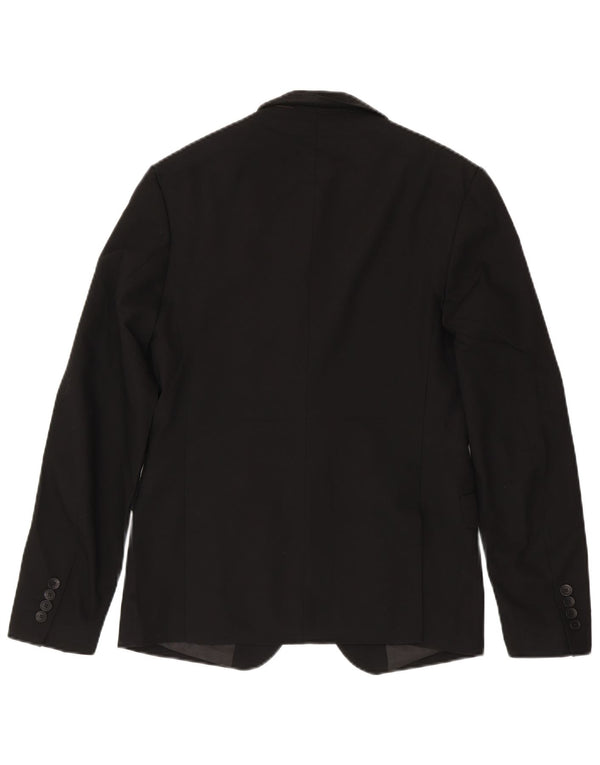 Jaqueta blazer masculina ZARA com 2 botões EU 44 XS azul marinho viscose