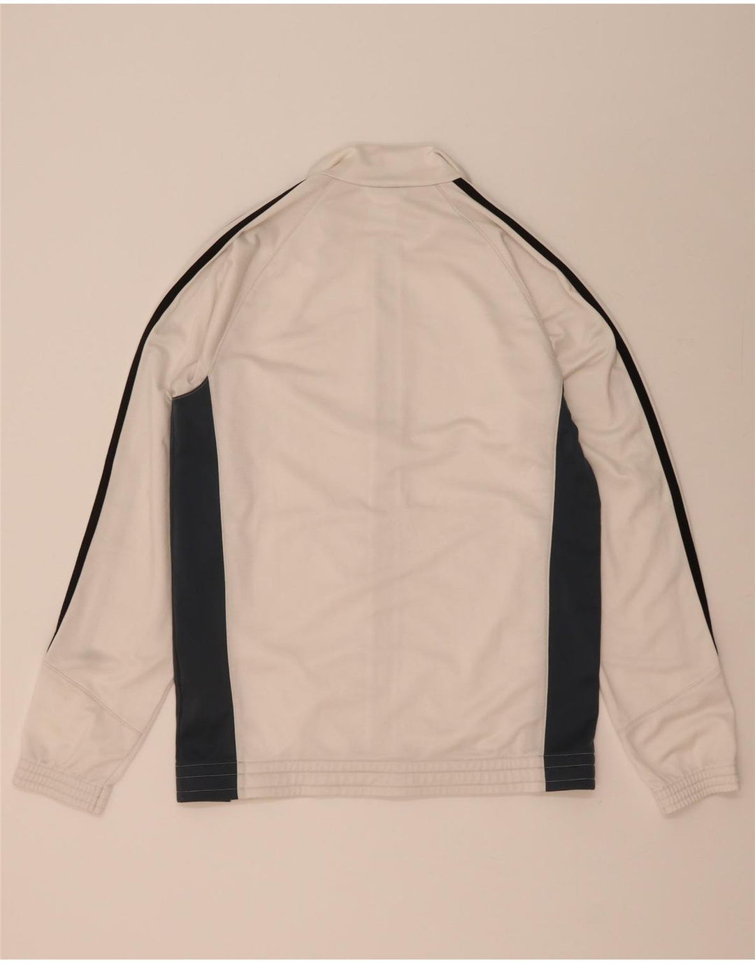 Adidas Mens Tracksuit Top Jacket UK 36/38 Pequeno Branco Colorblock Poliéster