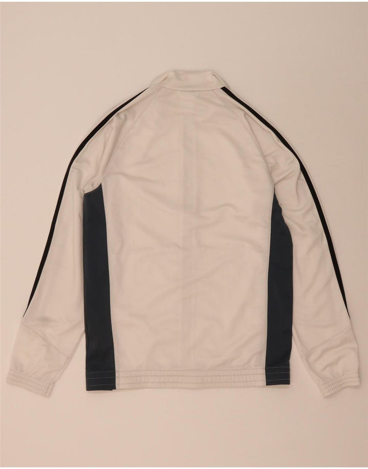 Adidas Mens Tracksuit Top Jacket UK 36/38 Pequeno Branco Colorblock Poliéster