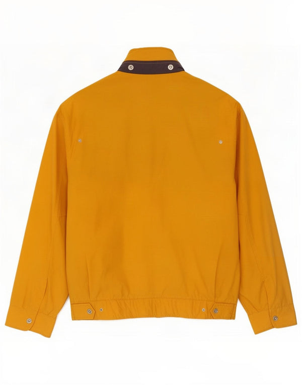 Jaqueta de chuva masculina vintage com capuz UK 38 Algodão amarelo médio