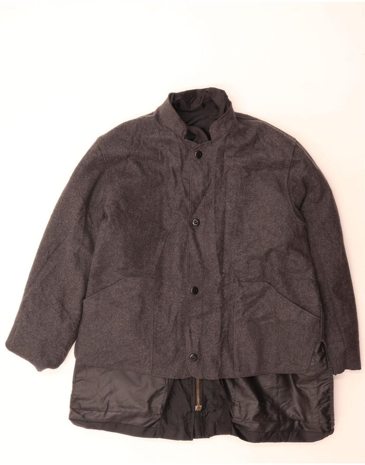 Jaqueta reversível masculina vintage UK 40 grande preta