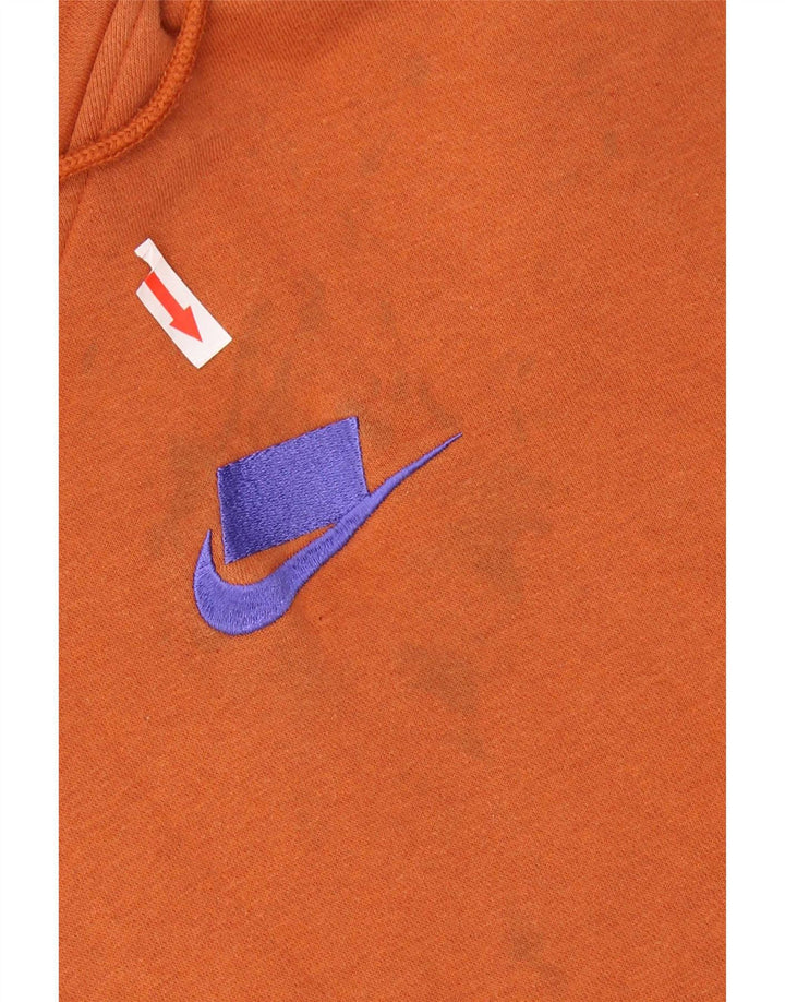 Nike Womens Oversized Hoodie Jumper UK 14 Médio Laranja Algodão