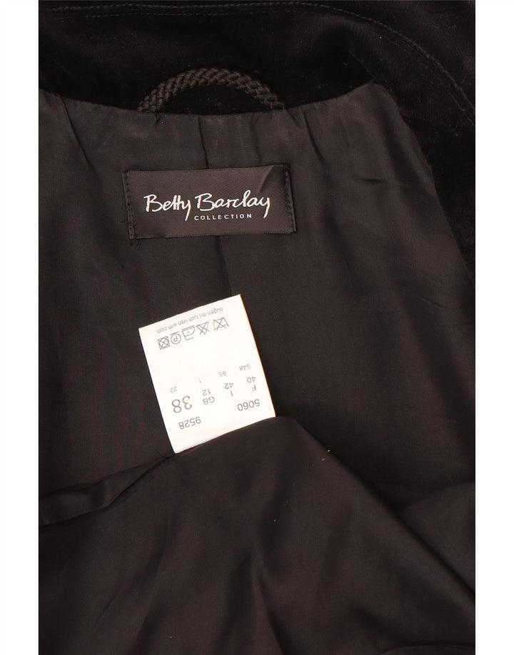 Jaqueta blazer feminina Betty Barclay com 3 botões Reino Unido 12 médio preto floral